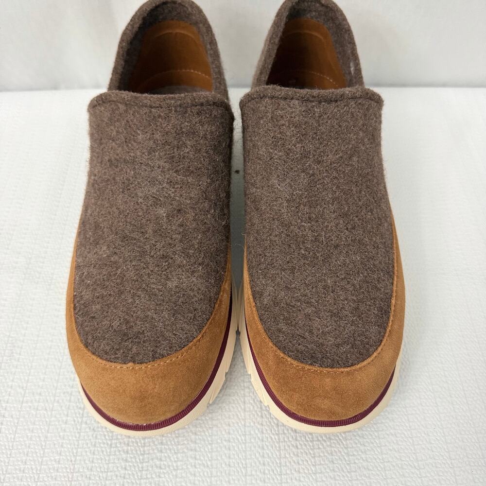 LL Bean Downeast Wool Slip On Shoes Women’s Size 8 M Brown Toasted Coconut - Picture 3 of 11
